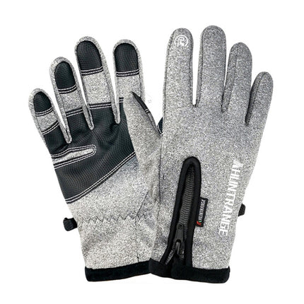 HUNTRANGE A022 Outdoor Waterproof Touch Screen Riding Keep Warm Gloves, Size: M(Gray)-garmade.com