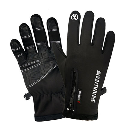 HUNTRANGE A022 Outdoor Waterproof Touch Screen Riding Keep Warm Gloves, Size: XL(Black)-garmade.com