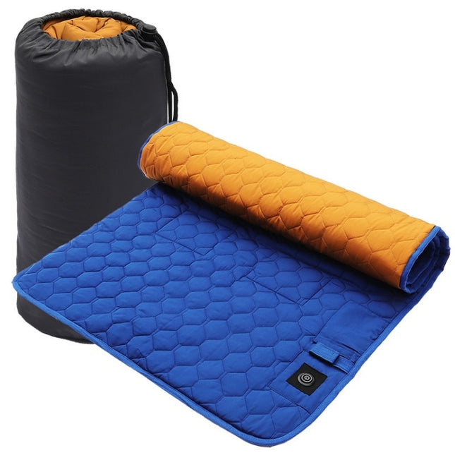 Winter USB Rechargeable Smart Seven Zone Heating Anti-cold Sleeping Bag Pad(Blue Orange)-garmade.com