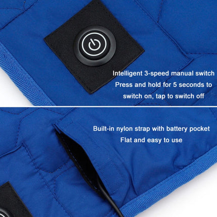 Winter USB Rechargeable Smart Seven Zone Heating Anti-cold Sleeping Bag Pad(Blue Orange)-garmade.com