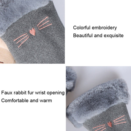 A56 Keep Warm Touch Screen Plus Velvet Thick Anti-Cold Riding Gloves, Size: One Size(Black)-garmade.com