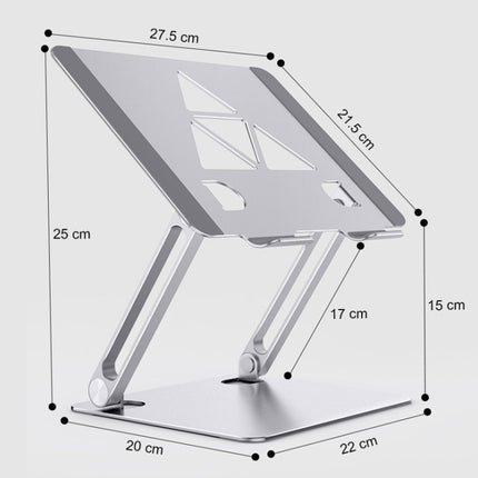 Aluminum Laptop Tablet Stand Foldable Elevated Cooling Rack,Style: Fan Blade Gray-garmade.com