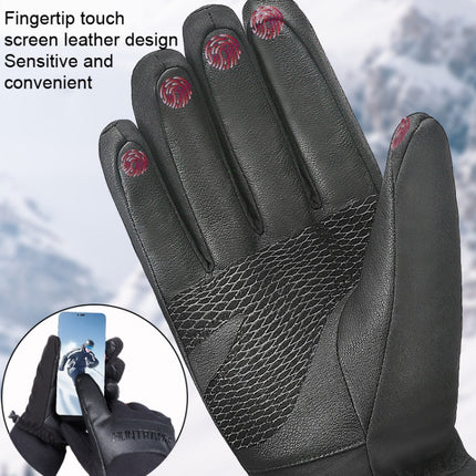 HUNTRANGE A055 Waterproof Riding Sports Touch Screen Keep Warm Gloves, Size: L(Black)-garmade.com