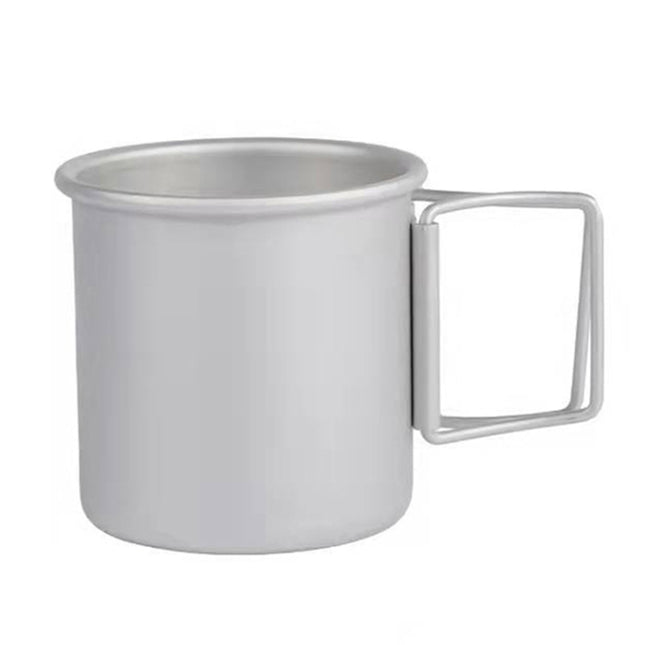 HK280 300ml Outdoor Camping Folding Water Cup Portable Aluminum Alloy Cup, Color: Silver-garmade.com