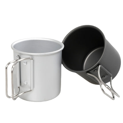 HK280 300ml Outdoor Camping Folding Water Cup Portable Aluminum Alloy Cup, Color: Silver-garmade.com