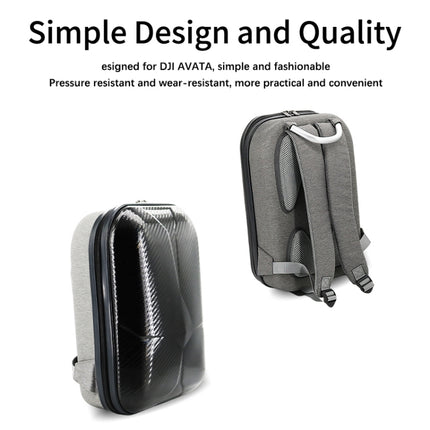 For DJI Avata Carbon Fiber Backpack Shockproof And Waterproof Bag(Black and Gray)-garmade.com