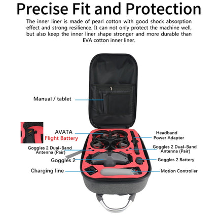 For DJI Avata Carbon Fiber Backpack Shockproof And Waterproof Bag(Black and Gray)-garmade.com