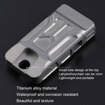 KS007A Titanium Alloy Whistle Dual Tube High Frequency Motion Survival Whistle(Sandblast)-garmade.com
