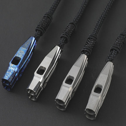 KS014 Dual Tube Outdoor Survival Referee Training High Frequency Whistle, Color: Natural Color-garmade.com
