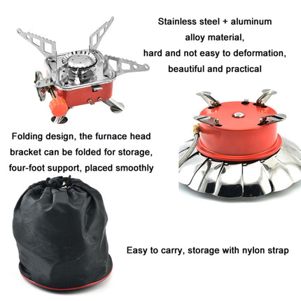 Outdoor Camping Mountaineering Portable Mini Gas Stove, Style: Square (Regular Model)-garmade.com