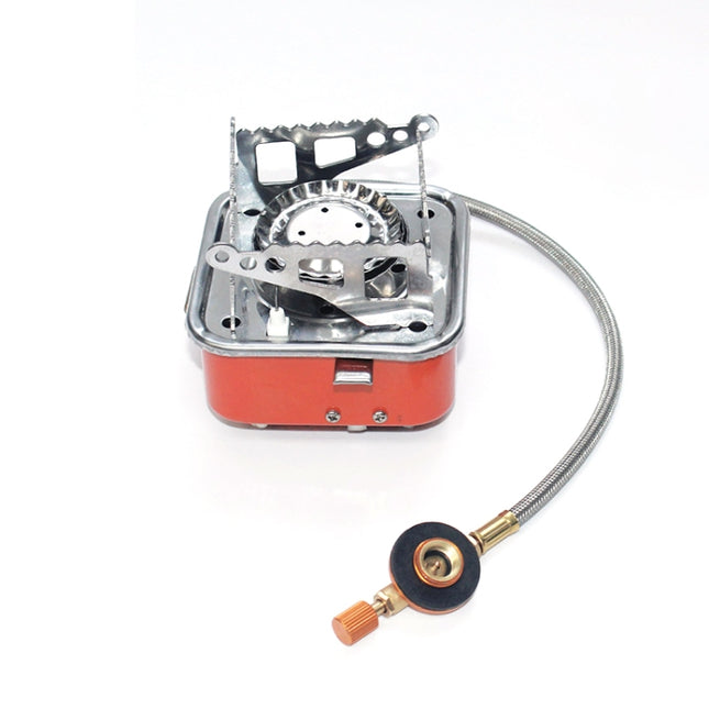 Outdoor Camping Mountaineering Portable Mini Gas Stove, Style: Square (Threaded Interface)-garmade.com