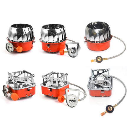 Outdoor Camping Mountaineering Portable Mini Gas Stove, Style: Square (Threaded Interface)-garmade.com