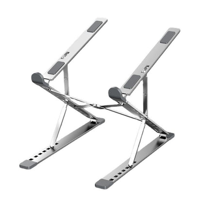 N8 Double-layer Foldable Lifting Aluminum Alloy Laptop Heat Dissipation Stand, Color: Silver-garmade.com