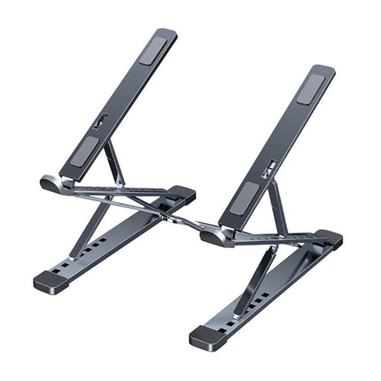 N8 Double-layer Foldable Lifting Aluminum Alloy Laptop Heat Dissipation Stand, Color: Gray-garmade.com