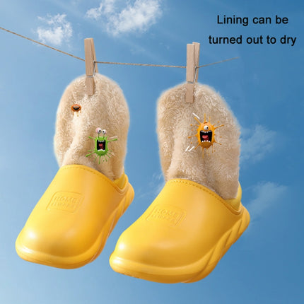 Winter Warm Velvet Thick Waterproof Cotton Slippers, Color: Pink 599(40-41)-garmade.com