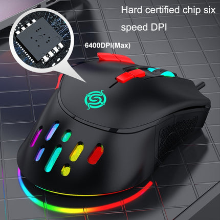 K-Snake Q15 9 Keys RGB Light Effect Wired Mechanical Mouse, Cable Length: 1.5m(White)-garmade.com