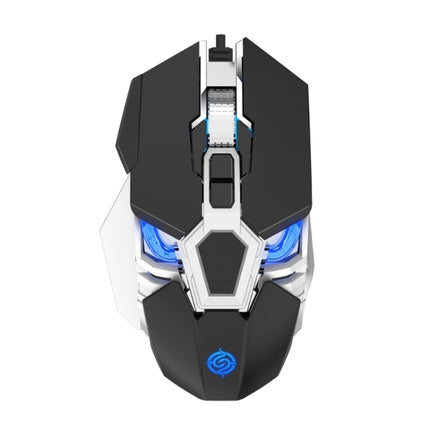 K-Snake Q18 9 Keys 6400DPI Glowing Machine Wired Gaming Mouse, Cable Length: 1.5m(Black)-garmade.com