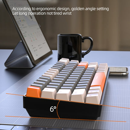 ZIYOU LANG K68 68 Keys Bluetooth Wireless Dual Model Mechanical Keyboard, Style: Green Shaft Version (Milkshake)-garmade.com