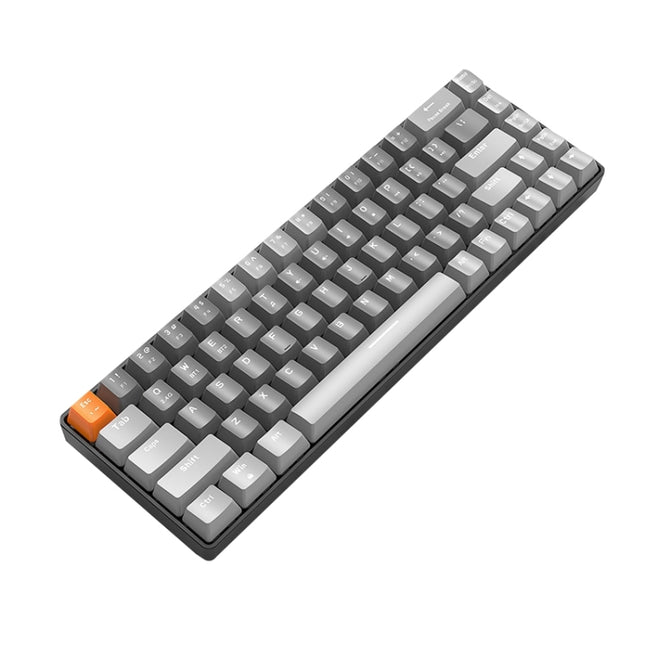 ZIYOU LANG K68 68 Keys Bluetooth Wireless Dual Model Mechanical Keyboard, Style: Green Shaft Version (Gray)-garmade.com