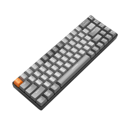 ZIYOU LANG K68 68 Keys Bluetooth Wireless Dual Model Mechanical Keyboard, Style: Red Shaft Version (Gray)-garmade.com