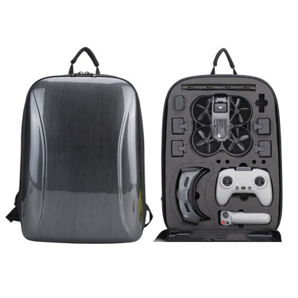 For DJI AVATA Storage Bag Hard Shell Waterproof Shoulder Bag Backpack(Brushed Gray)-garmade.com