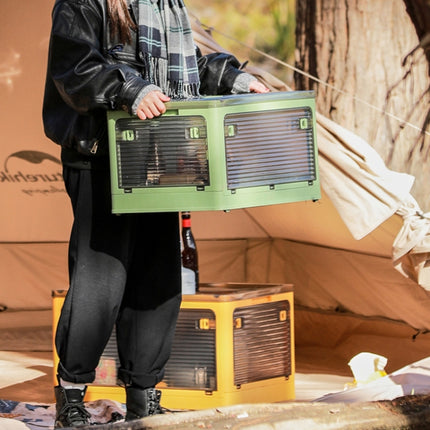 Folding Outdoor Camping BBQ Snacks Slider Storage Box, Size: Small(Green)-garmade.com