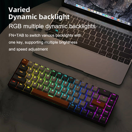 ZIYOU LANG T8 68 Keys RGB Gaming Mechanical Keyboard, Cable Length: 1.5m, Style: Micro Light Version Green Shaft-garmade.com