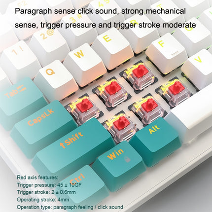 ZIYOU LANG K3 100 Keys Game Glowing Wired Mechanical Keyboard, Cable Length: 1.5m, Style: Bee Version Red Axis-garmade.com
