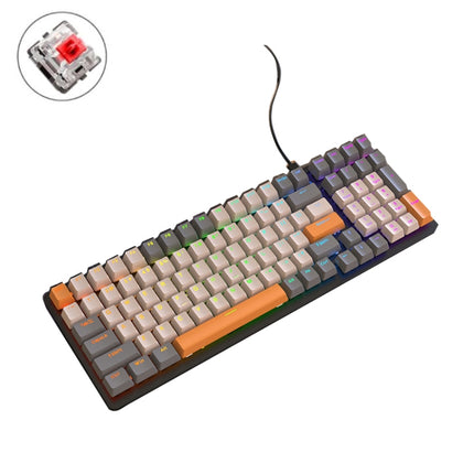 ZIYOU LANG K3 100 Keys Game Glowing Wired Mechanical Keyboard, Cable Length: 1.5m, Style: Micro Light Hot Plug Version Red Axis-garmade.com