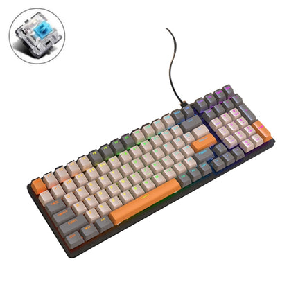 ZIYOU LANG K3 100 Keys Game Glowing Wired Mechanical Keyboard, Cable Length: 1.5m, Style: Micro Light Hot Plug Version Green Axis-garmade.com