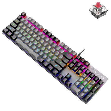 ZIYOU LANG K1 104 Keys Office Punk Glowing Color Matching Wired Keyboard, Cable Length: 1.5m(Gray Black Red Axis)-garmade.com