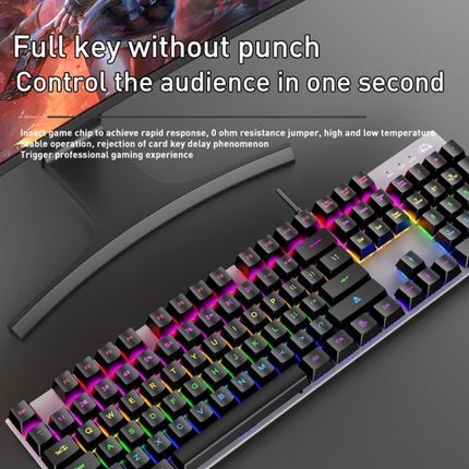 ZIYOU LANG K1 104 Keys Game Mixed Light Mechanical Wired Keyboard, Cable Length: 1.5m(Black Red Shaft)-garmade.com