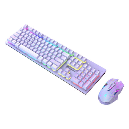 Attack Shark T3RGB RGB Luminous Wireless Keyboard And Mouse Set(White)-garmade.com