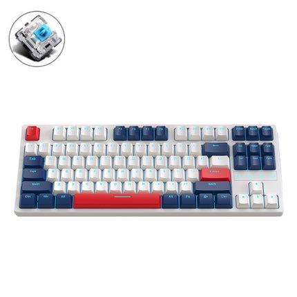 ZIYOU LANG K87 87-Keys Hot-Swappable Wired Mechanical Keyboard, Cable Length: 1.5m, Style: Green Shaft (Blue Ice Blue Light)-garmade.com