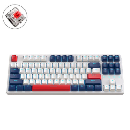 ZIYOU LANG K87 87-Keys Hot-Swappable Wired Mechanical Keyboard, Cable Length: 1.5m, Style: Red Shaft (Blue Ice Blue Light)-garmade.com