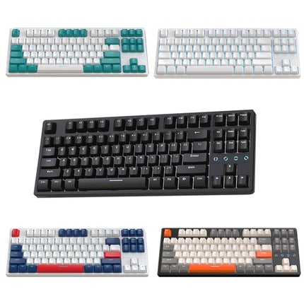 ZIYOU LANG K87 87-Keys Hot-Swappable Wired Mechanical Keyboard, Cable Length: 1.5m, Style: Red Shaft (Blue Ice Blue Light)-garmade.com