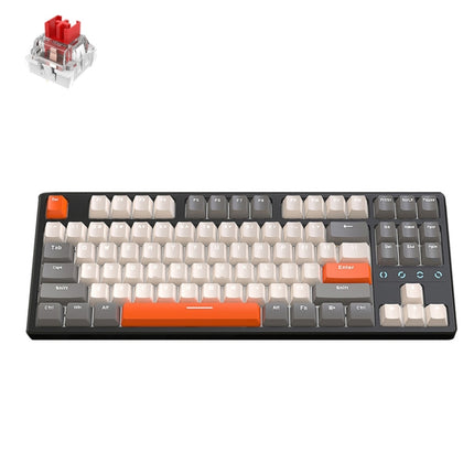 ZIYOU LANG K87 87-key RGB Bluetooth / Wireless / Wired Three Mode Game Keyboard, Cable Length: 1.5m, Style: Red Shaft (Micr-light)-garmade.com