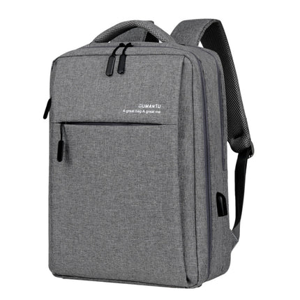 OUMANTU 9002 Men Cotton Linen Backpack Leisure Waterproof Outdoor Travel Bag(Gray)-garmade.com