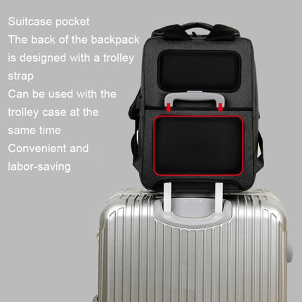 OUMANTU 9002 Men Cotton Linen Backpack Leisure Waterproof Outdoor Travel Bag(Black)-garmade.com