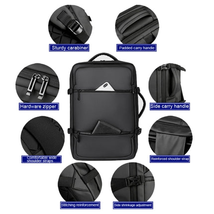 OUMANTU 2026 Men Business Computer Backpack Large Capacity Outdoor Bag(Black)-garmade.com