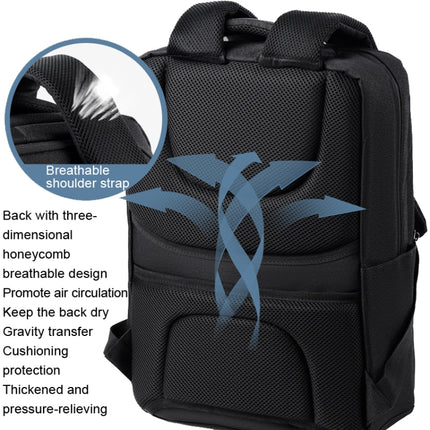 OUMANTU 2101-1 Large Capacity Backpack Waterproof Computer Bag, Color: Ant Cloth Black-garmade.com