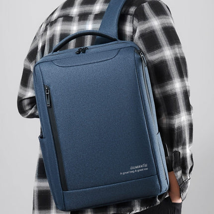 OUMANTU 2106-1 Business Backpack Men Casual Computer Bag(Blue)-garmade.com