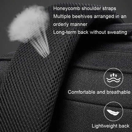 OUMANTU 2106-1 Business Backpack Men Casual Computer Bag(Black)-garmade.com
