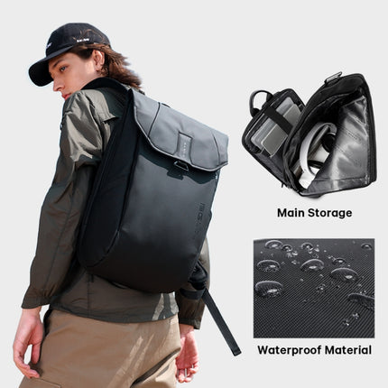 BANGE BG-2575 Anti theft Waterproof Laptop Backpack 15.6 Inch Daily Work Business Backpack(Black)-garmade.com