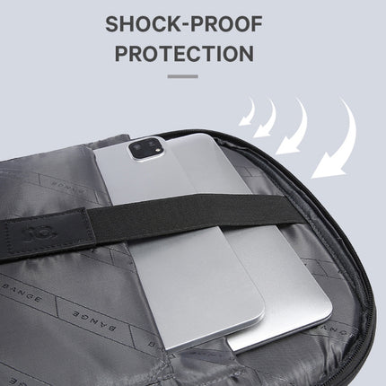 BANGE BG-2575 Anti theft Waterproof Laptop Backpack 15.6 Inch Daily Work Business Backpack(Grey)-garmade.com
