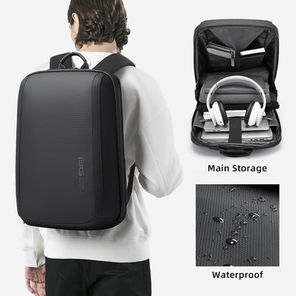 BANGE BG-2809 Men Backpack Leisure Business Student Large Capacity Computer Bag(Black)-garmade.com