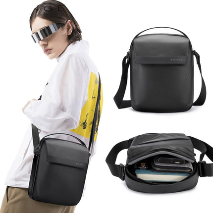 BANGE BG-2875 Crossbody Bag Waterproof Business Bag for Men(Grey)-garmade.com