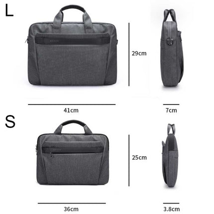 BANGE BG-2558 Large-capacity Waterproof and Wear-resistant Laptop Handbag, Size: S (Black)-garmade.com