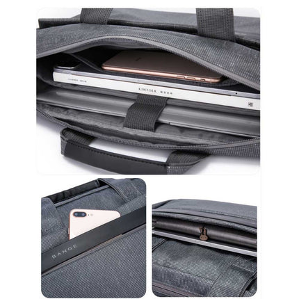 BANGE BG-2558 Large-capacity Waterproof and Wear-resistant Laptop Handbag, Size: S (Black)-garmade.com