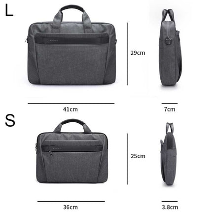 BANGE BG-2558 Large-capacity Waterproof and Wear-resistant Laptop Handbag, Size: L (Black)-garmade.com